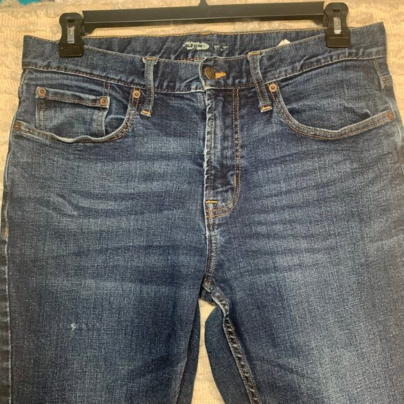 OLD NAVY MENS 34X32 BLUE JEANS TAPERED STRETCH CASUAL OUTDOOR (34X31) - Picture 2 of 15